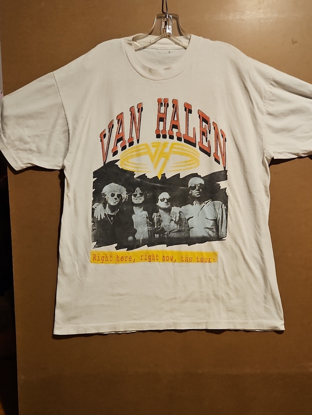 Van Halen 'right here, right now' tour 1993 Graphic Tee L.A. Concert Tee XL